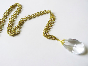 Vintage Chandelier Crystal Necklace